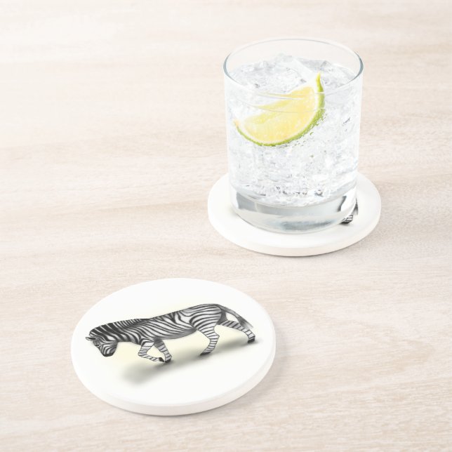 Dessous De Verre En Grès "Zèbre" (Côté)