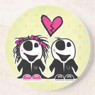 DESSOUS DE VERRE EN GRÈS ZOMBIE LOVE