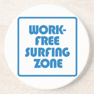 Dessous De Verre En Grès Zone de surf sans travail