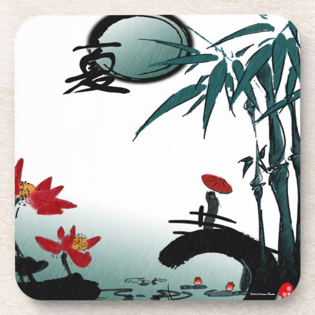 Dessous de verre en liège d'été (Devant)