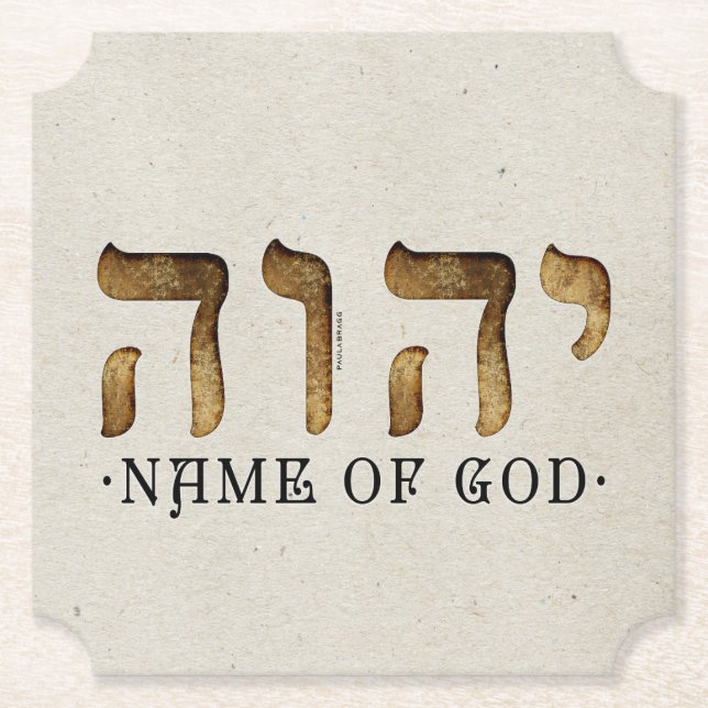 Dessous-de-verre En Papier יהוה /YHWH/Yahweh (Devant)