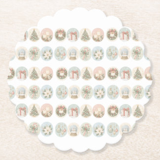 DESSOUS-DE-VERRE EN PAPIER クリスマスコースター