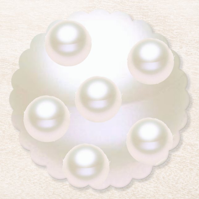 Dessous-de-verre En Papier 30e anniversaire du Mariage Pearl (Devant)