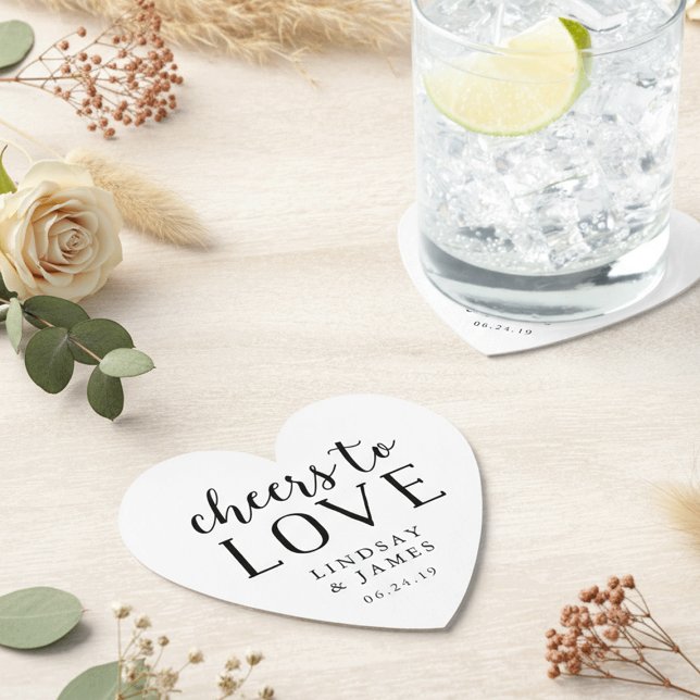 Dessous-de-verre En Papier À l'amour de mariage (Créateur téléchargé)
