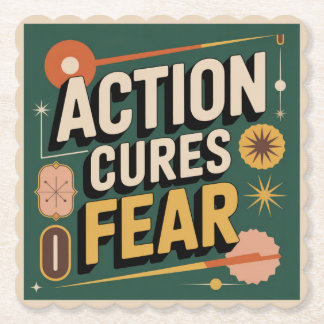 Dessous-de-verre En Papier Action Cures Fear