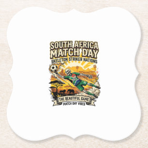 Dessous-de-verre En Papier Afrique du Sud Match Day Skeleton Striker Nations