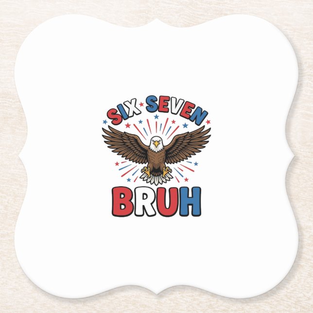 Dessous-de-verre En Papier Aigle Patriotique Six Sept Bruh Design Vectoriel_1 (Devant)