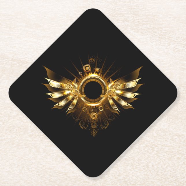 Dessous-de-verre En Papier Ailes de Steampunk (Devant)