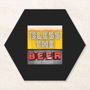Dessous-de-verre En Papier Amateur de bière Bénir la bière
