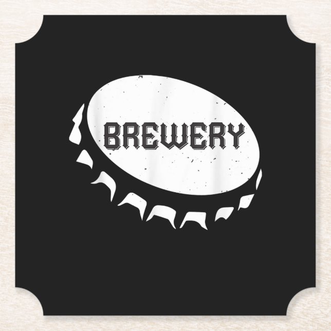 Dessous-de-verre En Papier Amateurs de bière | Brasserie Casquette de bouteil (Devant)