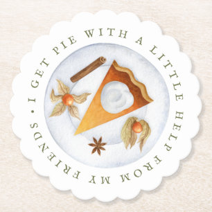 Dessous-de-verre En Papier Amitié J'Obtiens Pie Avec L'Aide De Mes Amis