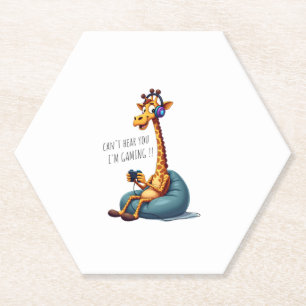 Dessous-de-verre En Papier Amusant Joueur Giraffe Jeu Pour Garçons Homme Jeu