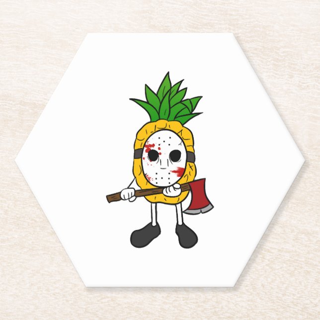 Dessous-de-verre En Papier Ananas d'Halloween (Devant)