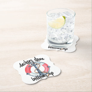 Dessous-de-verre En Papier Ancres en bas vers le haut
