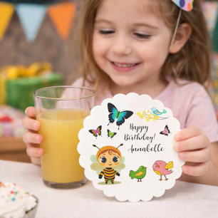 Dessous-de-verre En Papier Animaux Mignons Colorés Art de Fête d'Anniversaire
