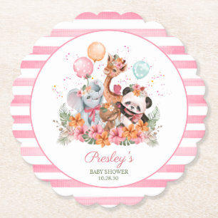 Dessous-de-verre En Papier Animaux Safari pour filles