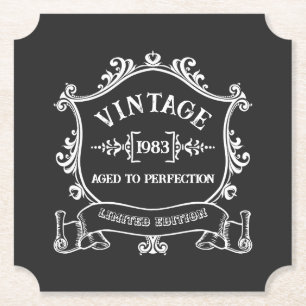 Dessous-de-verre En Papier Année vintage - âge à la perfection année de naiss