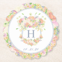Aquarelle Floral Garden Party Crest