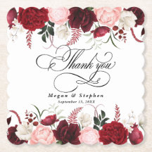 Aquarelle romantique Bourgogne Floral Mariage