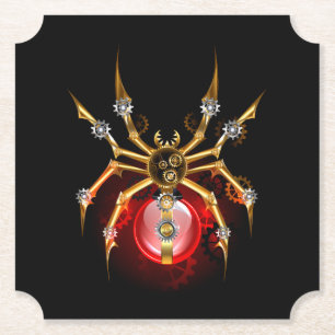 Dessous-de-verre En Papier Araignée en vapeur noire