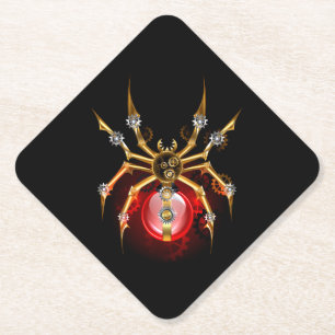 Dessous-de-verre En Papier Araignée en vapeur noire