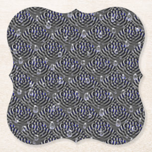 Dessous-de-verre En Papier Arrosage sur métal gris bleu