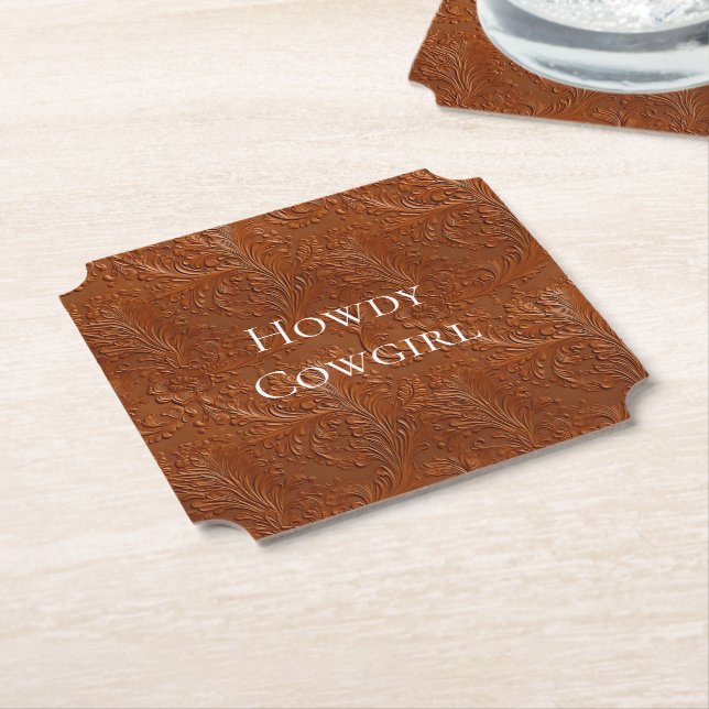 Dessous-de-verre En Papier Art Brown occidental (Incliné)