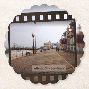 Dessous-de-verre En Papier Atlantic City Beach Boardwalk sur film