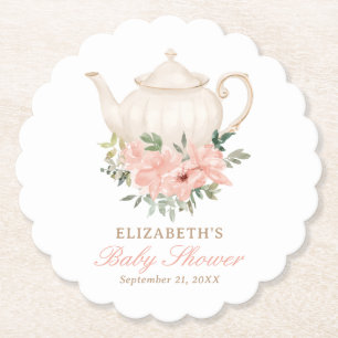 Dessous-de-verre En Papier Baby shower Floral Tea Party