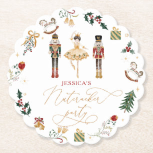 Dessous-de-verre En Papier Ballerina anniversaire de enfant de Nutcracker en 