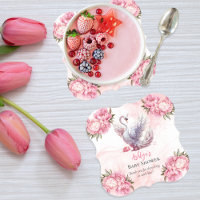 Beau Swan rose Floral Baby shower fille