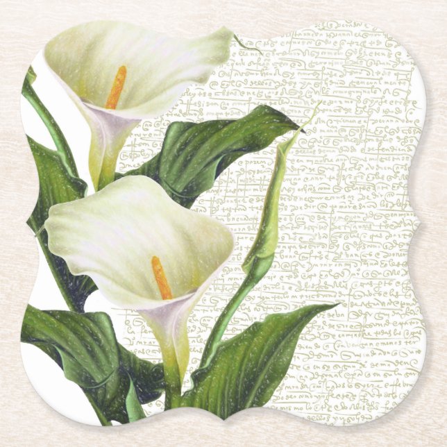 Dessous-de-verre En Papier Beautiful Calla (Devant)