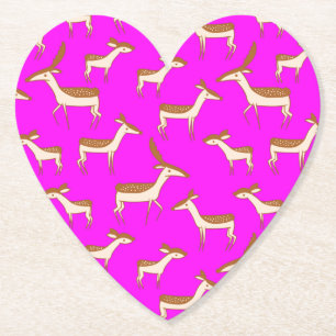 Dessous-de-verre En Papier Bébé mignon cerf et famille