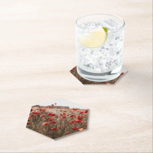 Dessous-de-verre En Papier belles fleurs de coquelicot
