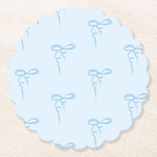 Dessous-de-verre En Papier Bleu dainty arc motif garçon baby shower