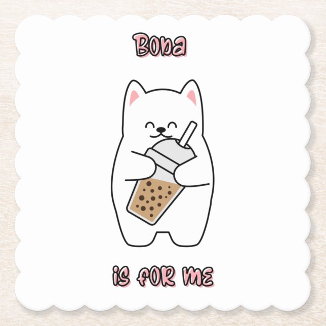 Dessous-de-verre En Papier Boba est pour moi (Devant)