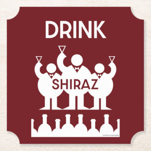 Dessous-de-verre En Papier Boissons de vins de Shiraz