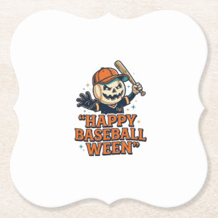 Dessous-de-verre En Papier Bonheur Baseball Ween Vintage Halloween Baseball D