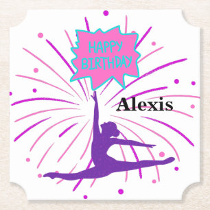 Dessous-de-verre En Papier Bonne Gymnastique d'anniversaire Personnalisée