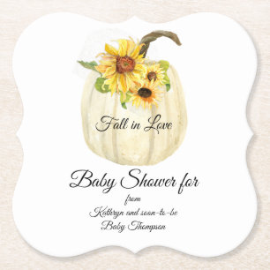 Dessous-de-verre En Papier Bouquet de tournesol Floral Citrouille Baby Girl S