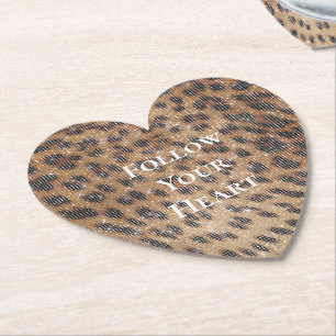 Dessous-de-verre En Papier Brown Leopard Poster de animal Sparkle