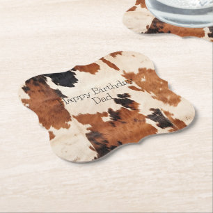 Dessous-de-verre En Papier Brown noir blanc