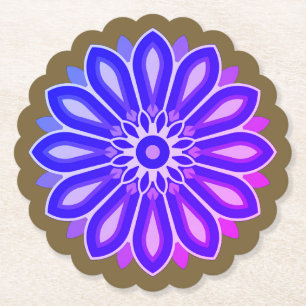 DESSOUS-DE-VERRE EN PAPIER CADEAU DE FLEURS POUR LA FILLE DE MÈRE AMIE DE SOE