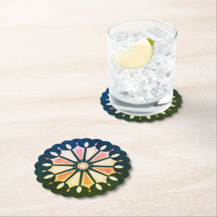 DESSOUS-DE-VERRE EN PAPIER CADEAU DE FLEURS POUR LA FILLE DE MÈRE AMIE DE SOE