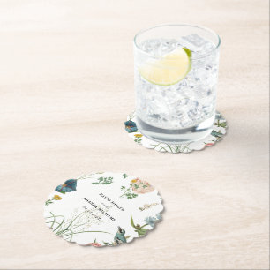 Dessous-de-verre En Papier Cadre Fleur sauvage Secret Garden