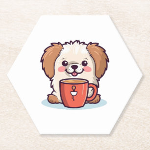 Dessous-de-verre En Papier Café Kawaii Paws