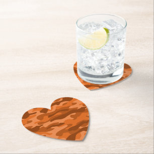 Dessous-de-verre En Papier Camo Monocolor Espagnol Orange
