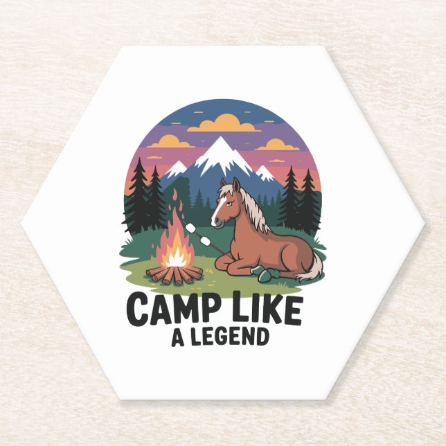 Dessous-de-verre En Papier Camp d'équitation comme un camp de légende (Devant)