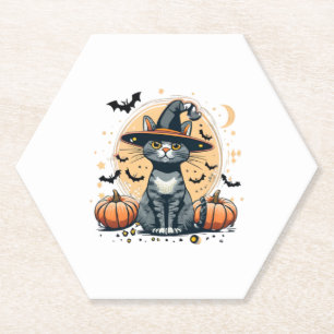 Dessous-de-verre En Papier Cartes graphiques pour chat entourées