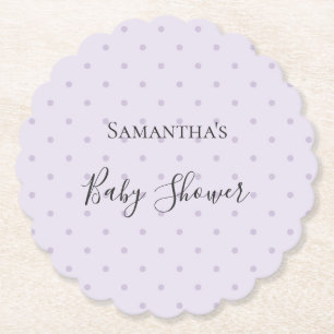 Dessous-de-verre En Papier Carton d'invitation Baby Shower points de polka la